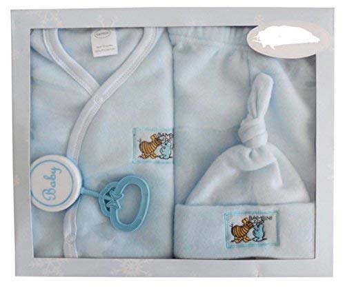 Baby 0/12 Months 4 Pieces Pastel Fleece Gift Set for Boys or for Girls