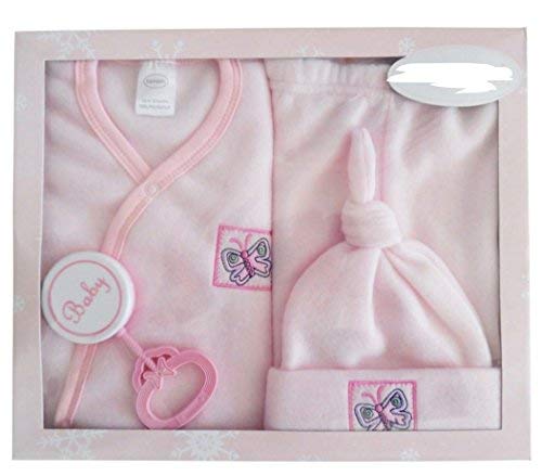 Baby 0/12 Months 4 Pieces Pastel Fleece Gift Set for Boys or for Girls