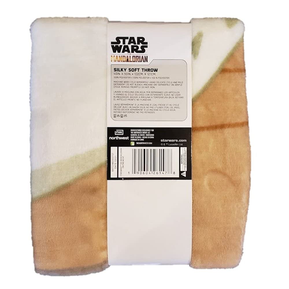 The Northwest Store Star Wars: Mandalorian On The Go Silky Soft Throw 40 x 50 inches