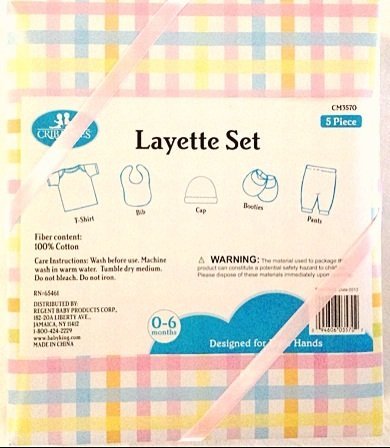 Regent Baby Crib Mates Gift Set CM3570, Blue/Pink