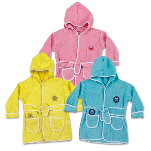 Sesame Street Robe with Embroidered Washcloth