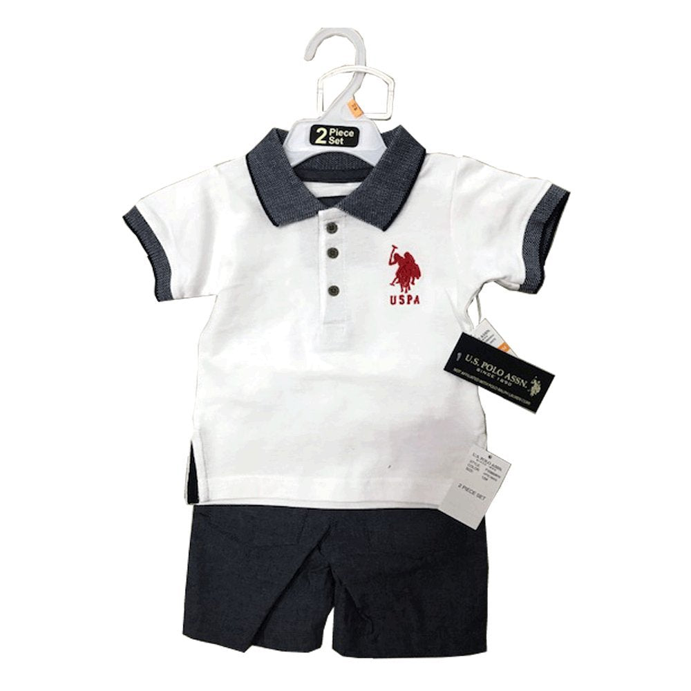 US Polo 2 Pieces Baby Boys Clothing Set (12-24 Months) | Kids Clothes | Boys Clothes