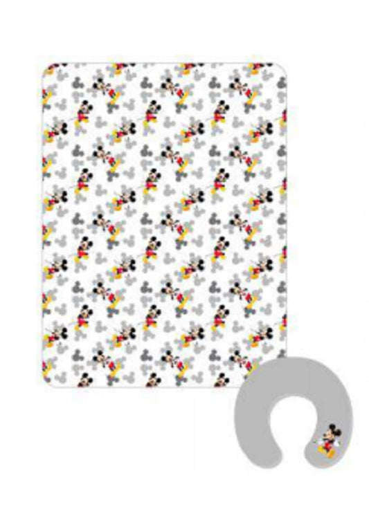 Disney Baby Mickey Mouse Blanket and Headrest Set- Great Headrest Pillow for Travel