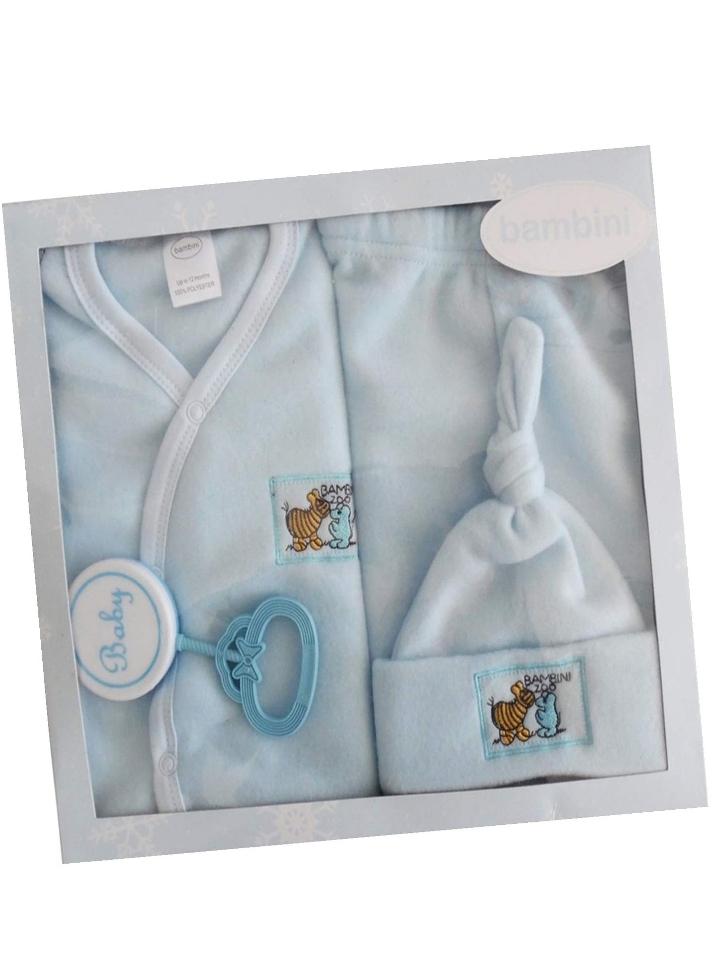 Bambini Blue 4-Piece Pastel Fleece Gift Set