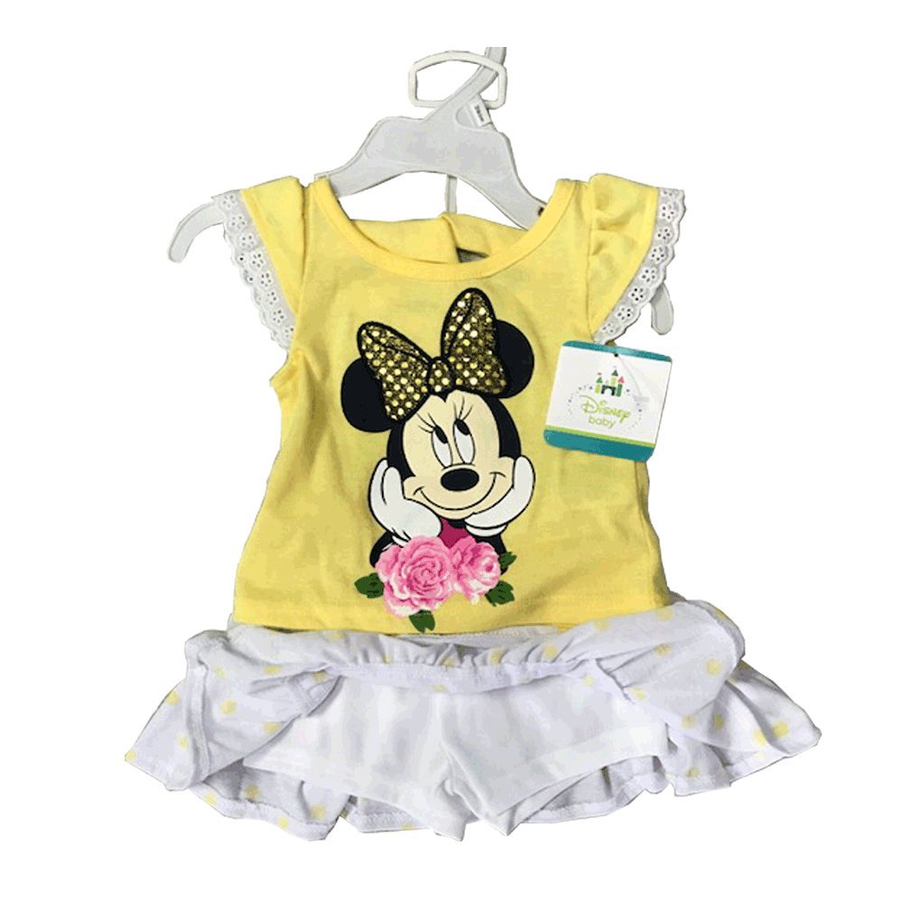 Disney Minnie Mouse Baby Girl 2 Pieces Set (12-24 Months) | Newborn Clothes for Girls