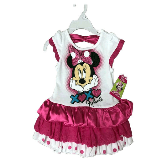 Disney Cotton/Satin Dress (2T-4T) | Baby Girl Clothes| Infant Girl Clothe | Toddler Girl Clothing