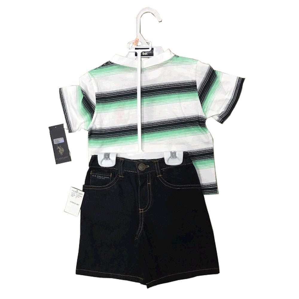 US Polo Toddler/Kids/Boys 2 Pieces Clothing Set (Sizes: 2T-3T-4T) | Boys Clothes | Baby Boy Clothing| 100% Cotton