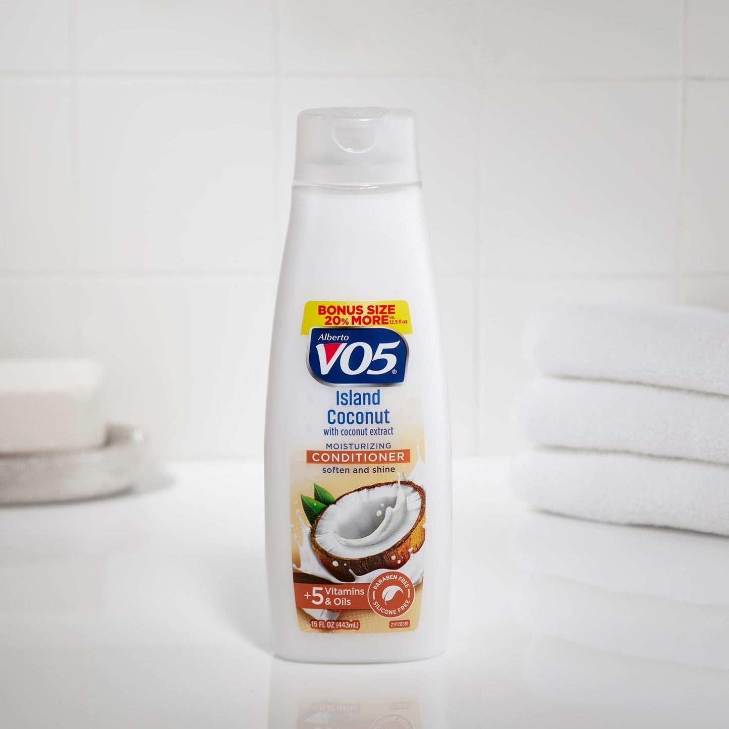 VO5 Alberto Island Coconut Revitalizing Conditioner - Hair Conditioner Formulated with Essential Vitamins and Oils - Tropical Fragrance - 15 oz