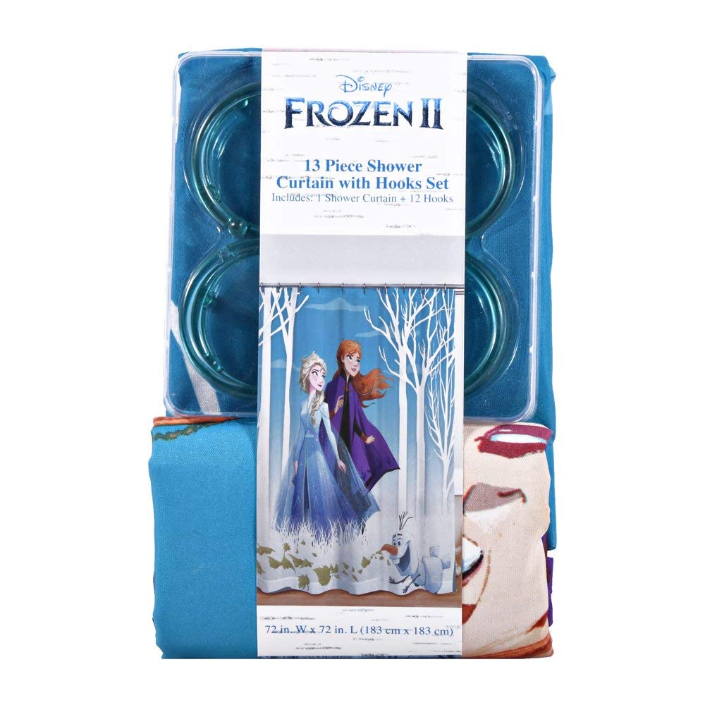 Jay Franco & Sons Disney Frozen 13 Piece Shower Curtain with Hooks Set