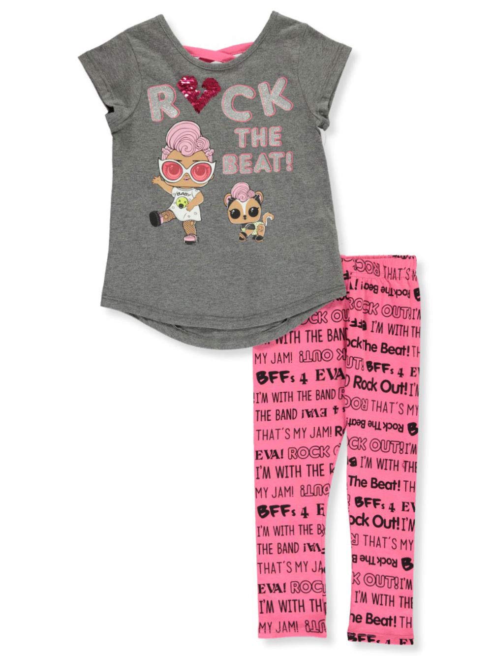 LOL Surprise! Girls' Leggings, Grey, 4