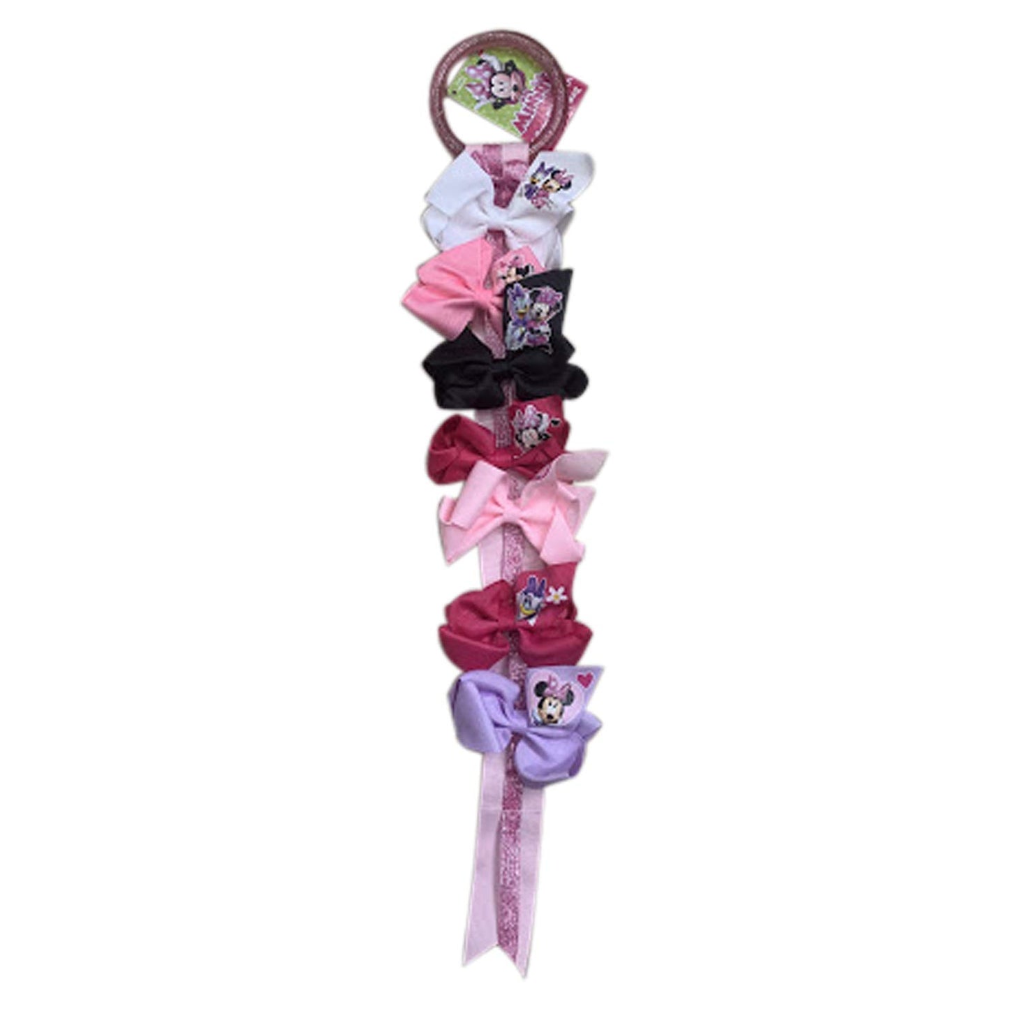 Disney Minnie Mouse 7 Day Accessory Set Bow a Day with Bow Holder & Storage Bag for Kids/Toddler/Teen Girls 2020