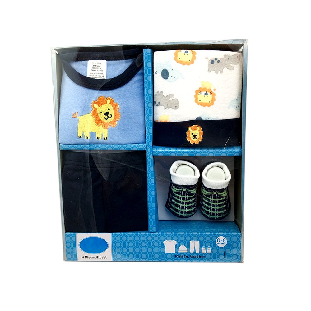 4 PCS BABY GIFT SET FOR BOYS OR GIRLS 0/6 MONTHS