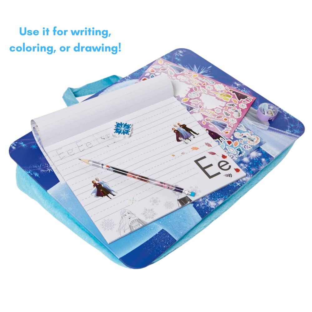 Disney Frozen Princess Elsa and Anna Lap Desk Activity Set for Kids with ABC 123 Practice Pad and Stickers