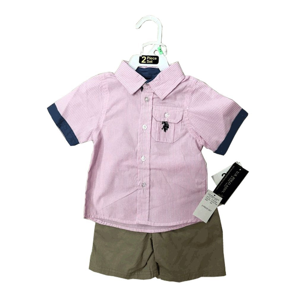 US Polo 2 Pieces Baby Boys Clothing Set (12-24 Months) | Kids Clothes | Boys Clothes