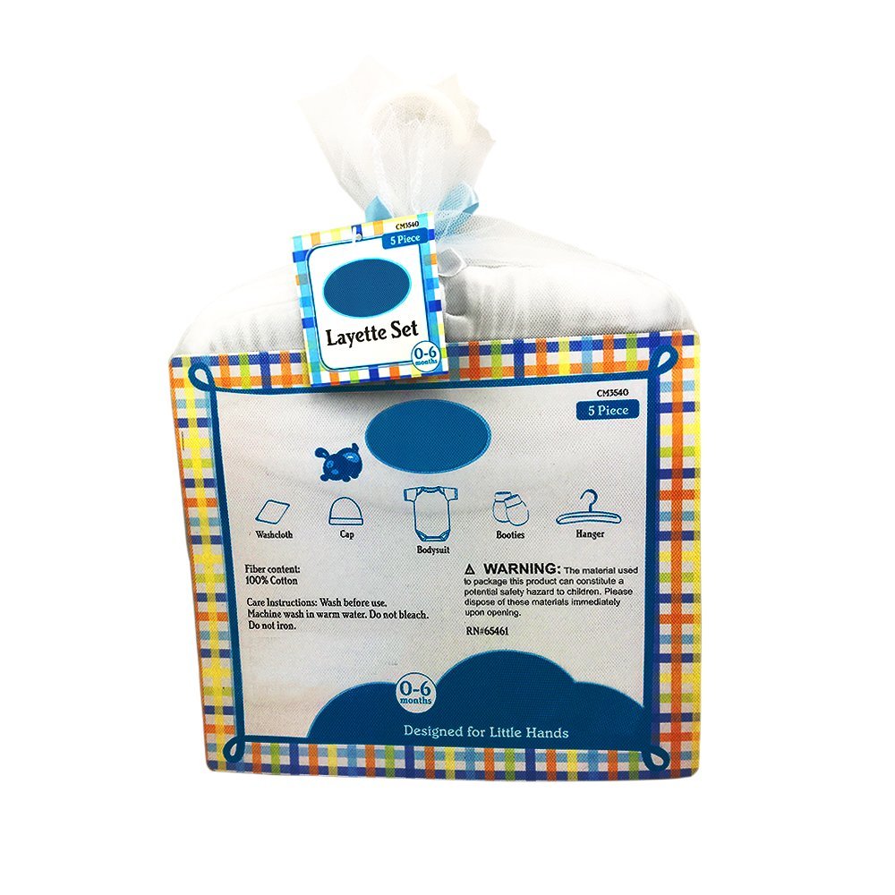 5 PCS BABY GIFT SET FOR BOYS OR GIRLS 0/6 MONTHS