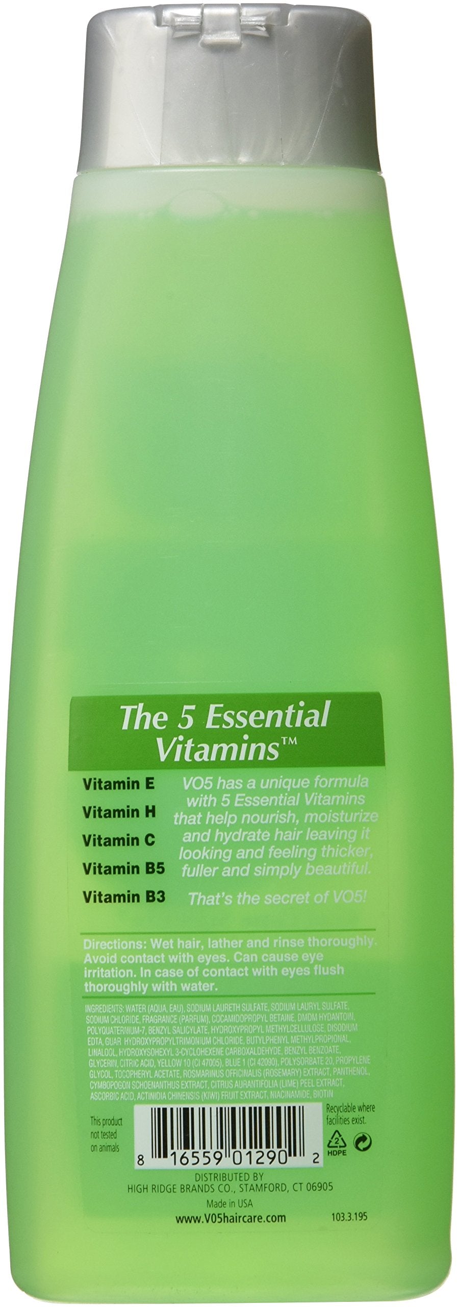 Alberto VO5 Herbal Escapes Kiwi Lime Squeeze Clarifying Shampoo for Unisex, 12.5 Ounce