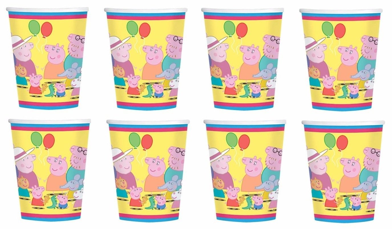 Amscan Cups | Peppa Pig Collection | 8 pcs | Party Accessory
