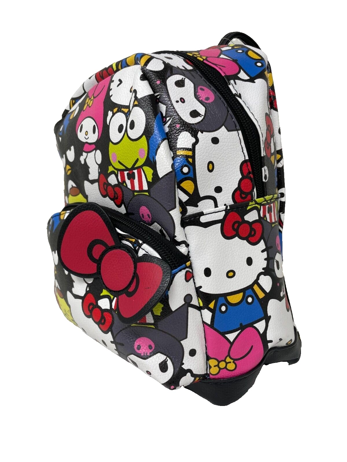 Fast Forward Hello Kitty My Melody Kuromi, Aggretsuko, Gudetama, and more! All Over print 10" Mini Deluxe Backpack with 1 Front pocket- C6CME4WN