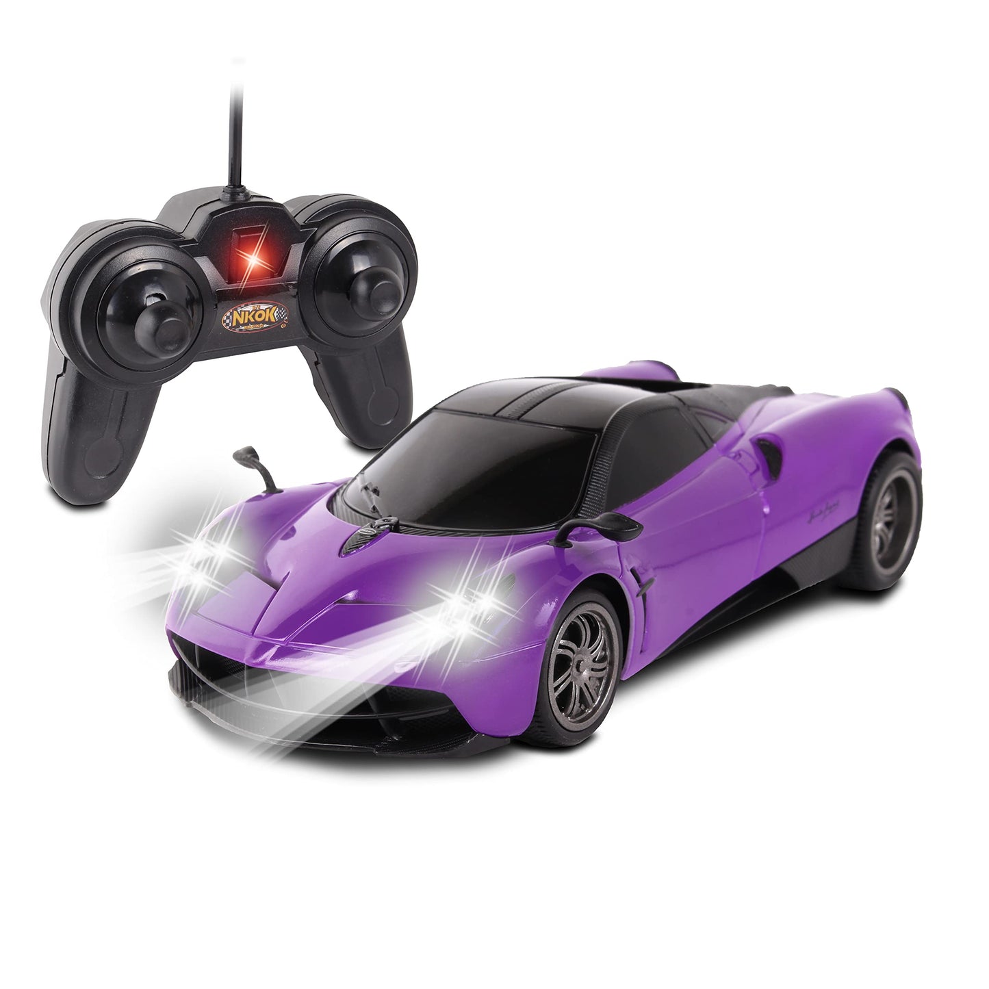 NKOK LUXE 1/24 Scale Full Function Radio Control Pagani Huayra (Green - 27MHz, Purple -49MHz)