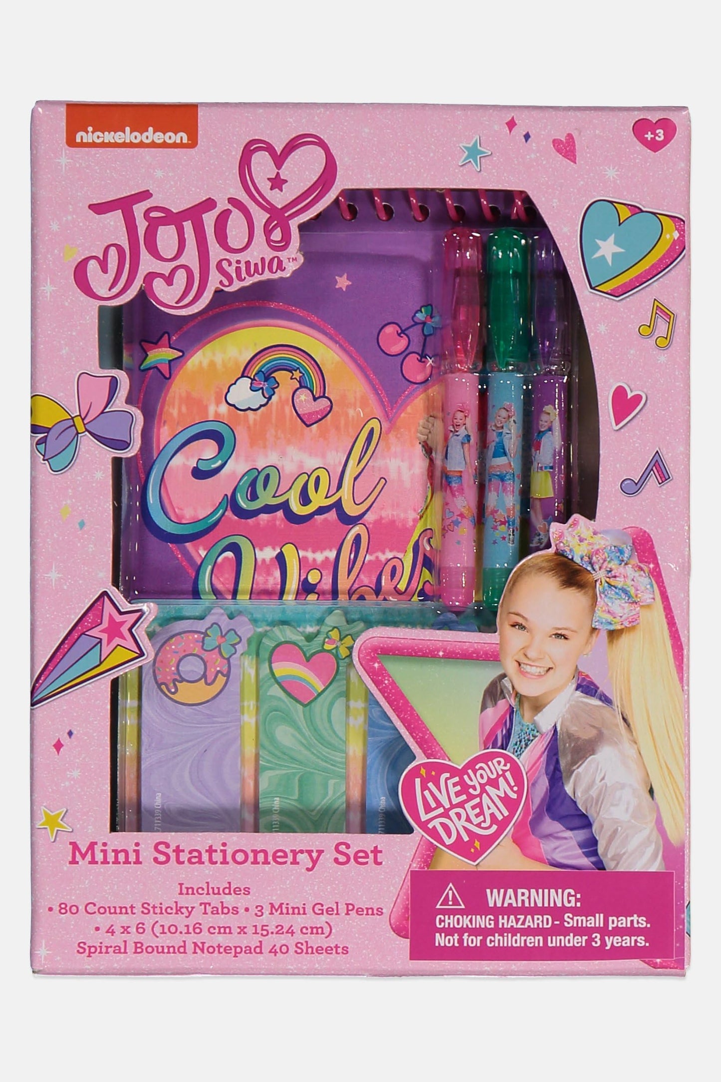 United Pacific Designs 711339JJ: Jojo Siwa Notepad With Pens & Sticky Tabs In Box