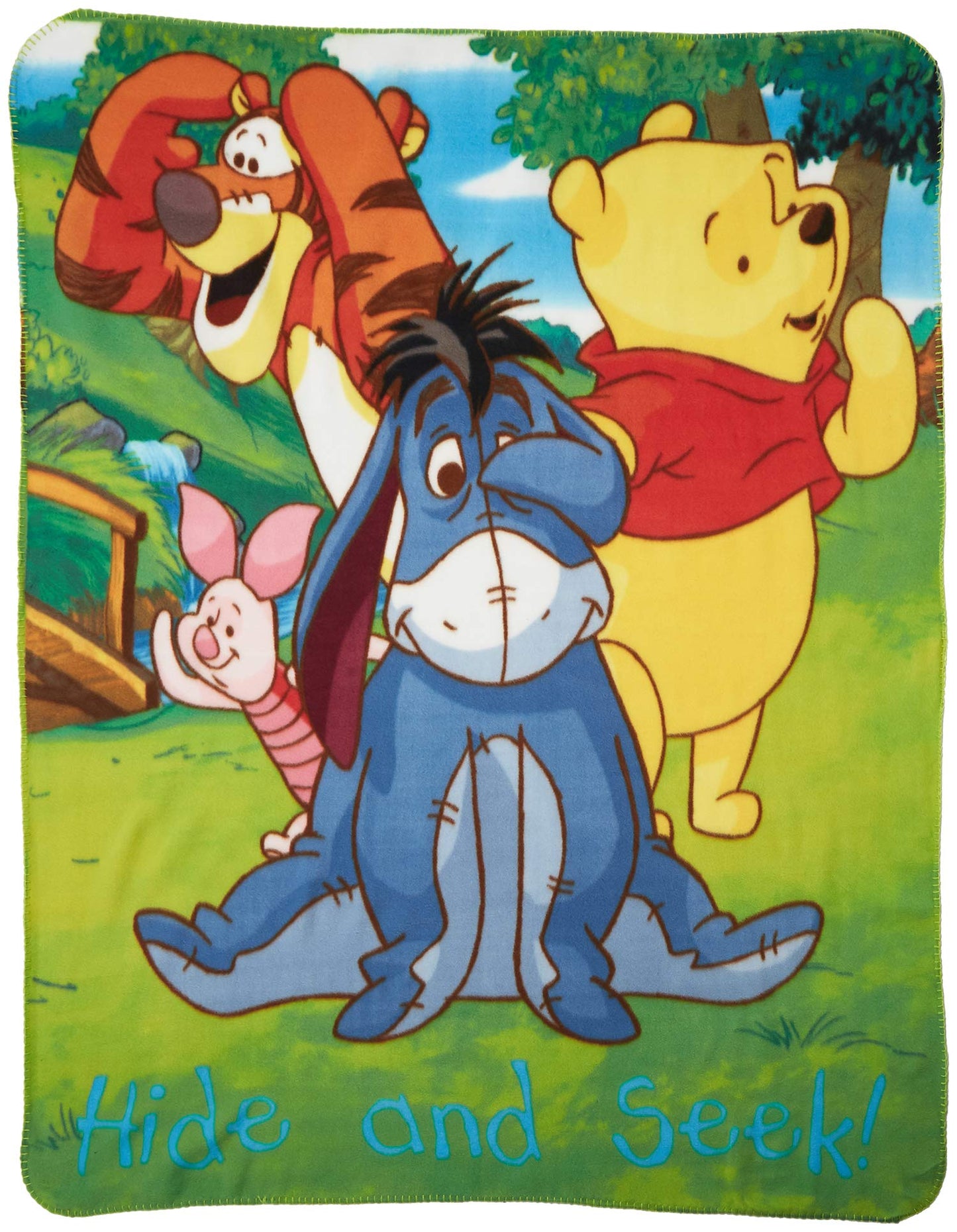 Winnie The Pooh "Gangs All Here" Character Fleece Blanket, 50 x 60-inches