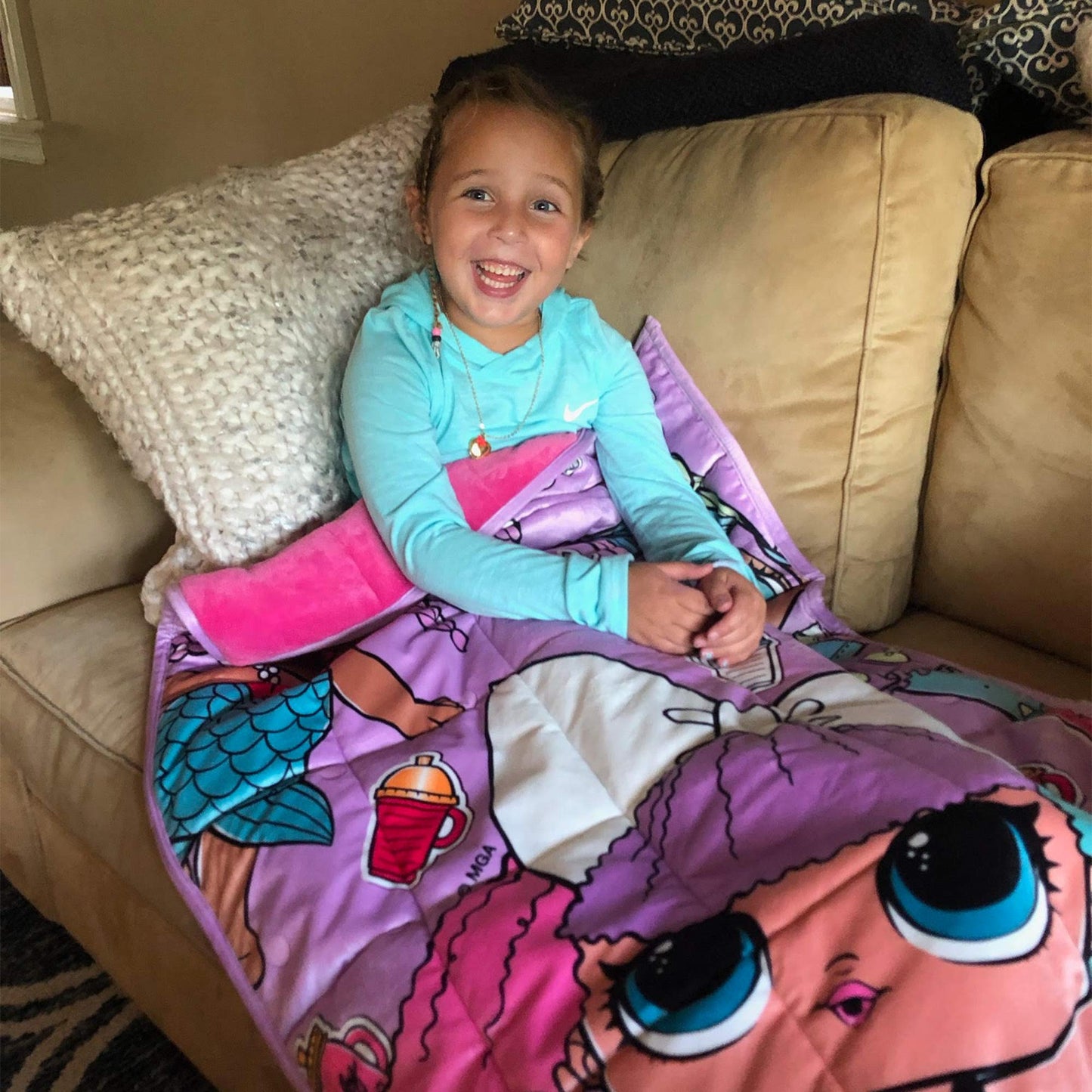 Franco Bedding Super Soft Plush Kids Weighted Blanket, 30 in x 42 in 3.5 lb, L.O.L Surprise