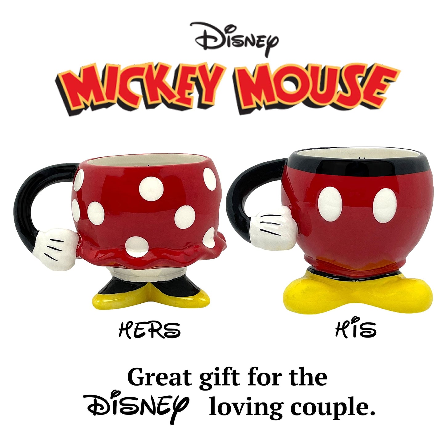 FAB Starpoint Ceramic Disney Minnie Mouse Red Drinking Mug with Arm, One Size