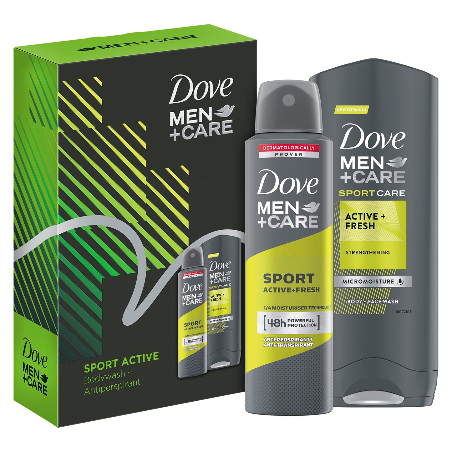 Dove Men + Care Sport Active Cadeauset - 250-150 ml