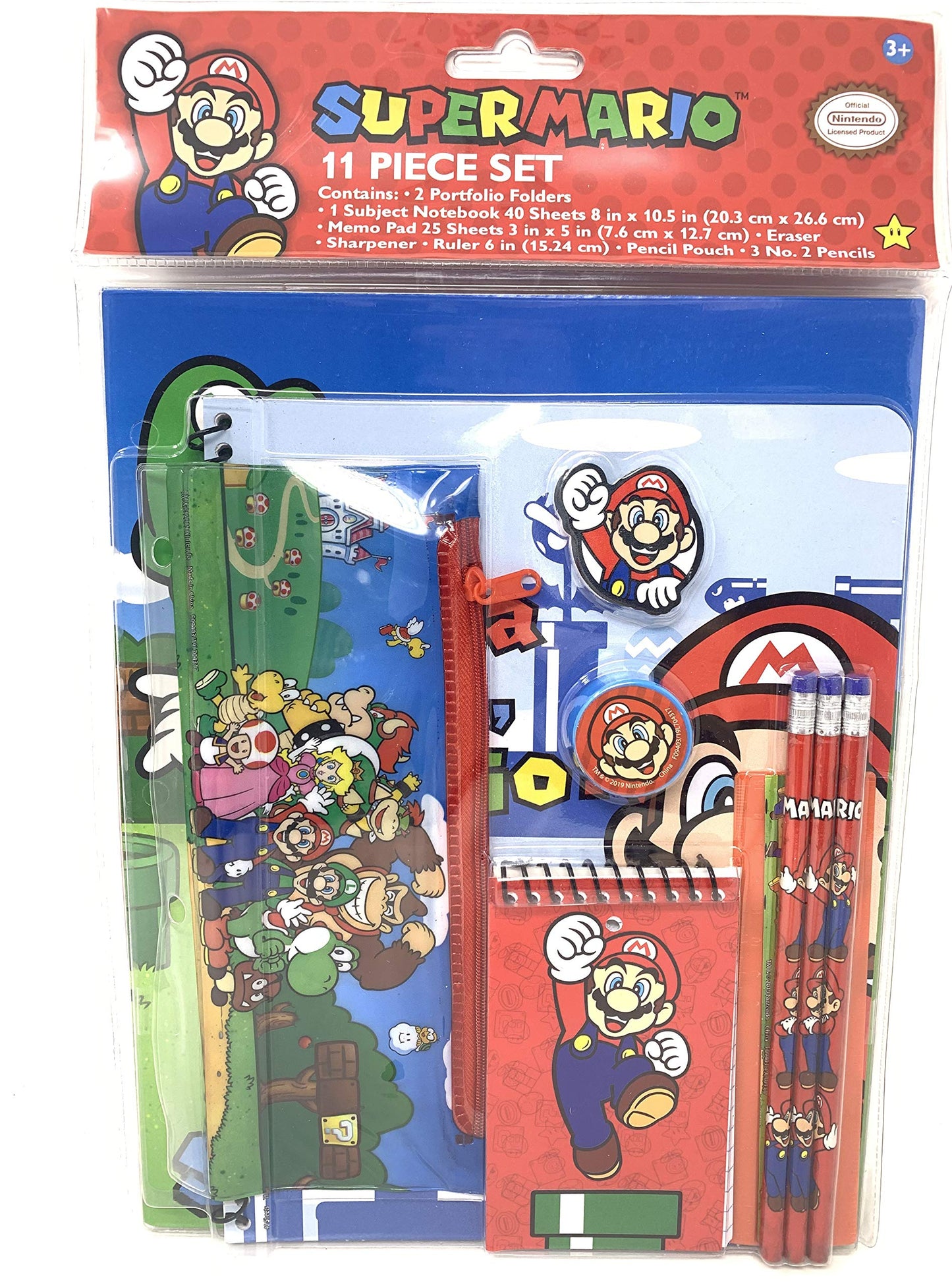 Super Mario School Stationary Set 11pc Value Pack