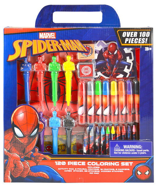 Karacter Corner Marvel Spiderman 100pc Coloring Set in Box