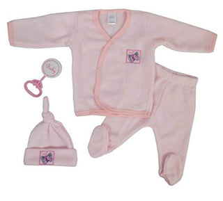 bambini 4 Piece Fleece Set - Pink - Newborn - Pink