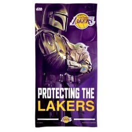 Los Angeles Lakers / Star Wars Mandalorian Spectra Beach Towel 30" x 60"