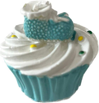 Blue Cupcake Design Candle Favors in Transparent Gift Box