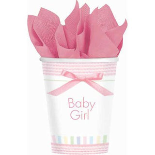 Baby Soft Pink Paper Cups, 8ct