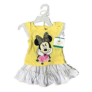 Disney Minnie Mouse Baby Girl 2 Pieces Set (24 Months, Yellow) | Newborn Clothes for Girls