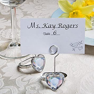 Heart Shaped Engagement Ring Place Card-Photo Holders