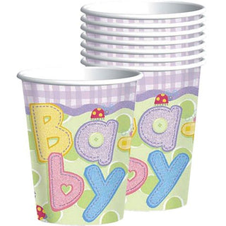 Hugs and Stitches Baby Paper Cups 8ct