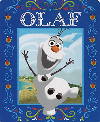 Northwest Disney Frozen Olaf Celebrate Spring Royal Plush Raschel Throw 40"x50" Plush Blanket in a Gift Box