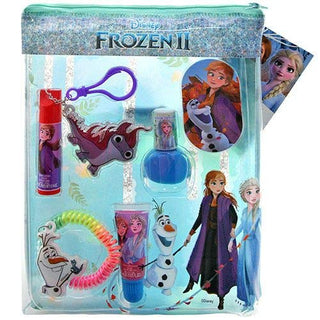 Disney Frozen 2 Complete 6 Pieces Beauty & Hair Set for Girls in Transparent Zip Pouch | Summer 2020