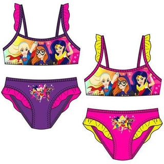 DC Comics Characters 2 Pieces Girls Summer Bathing Suit Swimwear