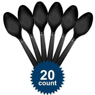 Black Premium Quality Spoons 24ct