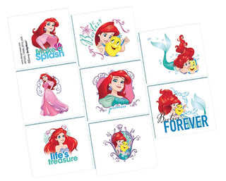 Amscan Disney Ariel Dream Big Tattoos 8ct 397253