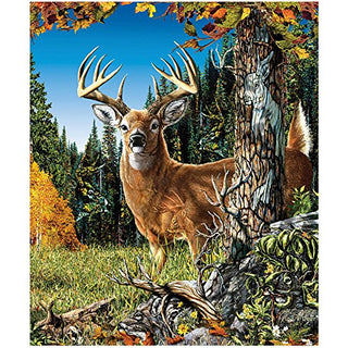 JP Imports Find 9 Deers Throw Blanket - Decorative Fleece Blanket