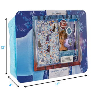 Disney Frozen Princess Elsa and Anna Lap Desk Activity Set for Kids with ABC 123 Practice Pad and Stickers