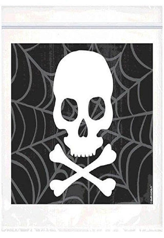 Family Friendly Halloween Spider web Re?Sealable Bags Party Favour, Plastic, 6" x 7"