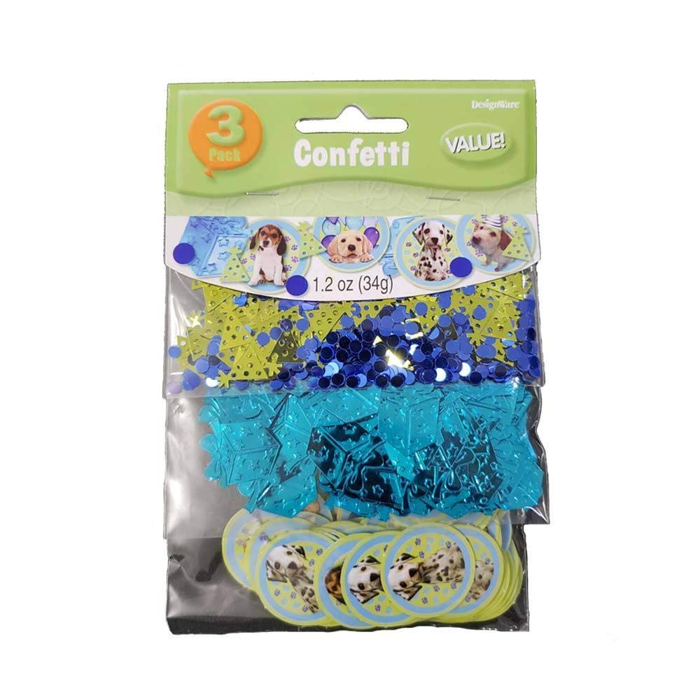 Cute Party Pups Confetti Birthday Party Decorations,6.5" x 4.1".