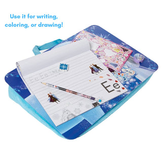 Disney Frozen Princess Elsa and Anna Lap Desk Activity Set for Kids with ABC 123 Practice Pad and Stickers