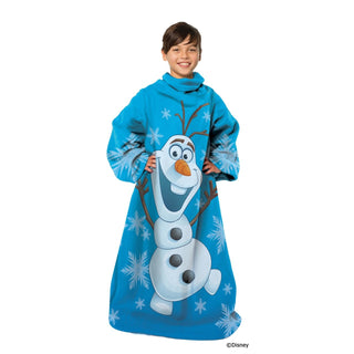 Northwest Frozen Comfy Youth Throw Blanket with Sleeves, 48" x 48", Chill Youth