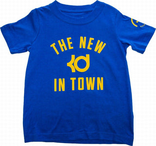 Nike Yellow Boy's The '' In Town Crewneck Tee T-Shirt Blue 5