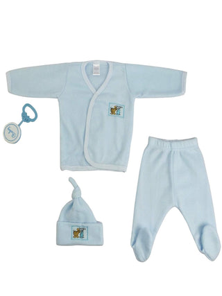 Bambini Blue 4-Piece Pastel Fleece Gift Set